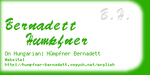 bernadett humpfner business card